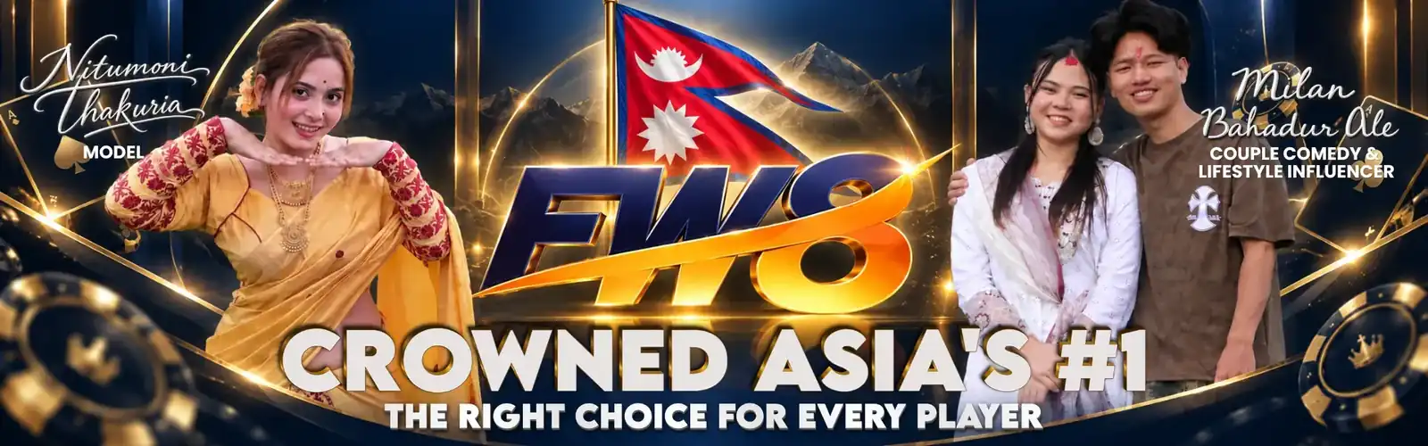 FW8 Nepal crowned Asia's #1 online casino — the right choice for every player