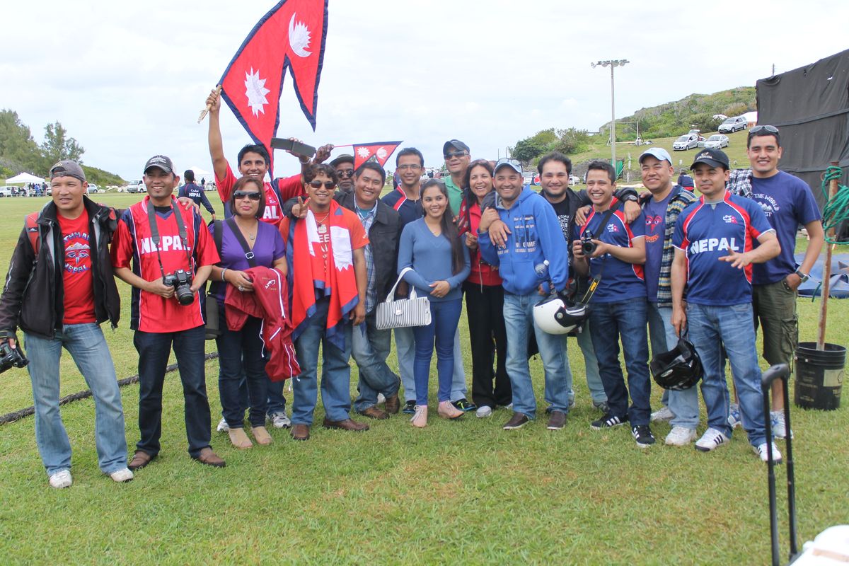 Nepal cricket fans cheering - England vs Nepal Cricket 2026 series