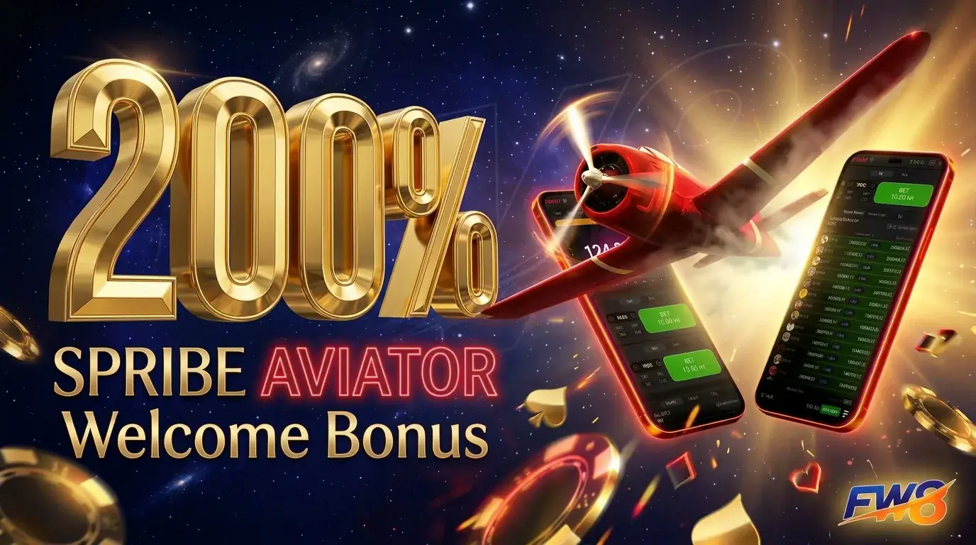 FW8 200% Spribe Aviator Welcome Bonus for Crash Game Players