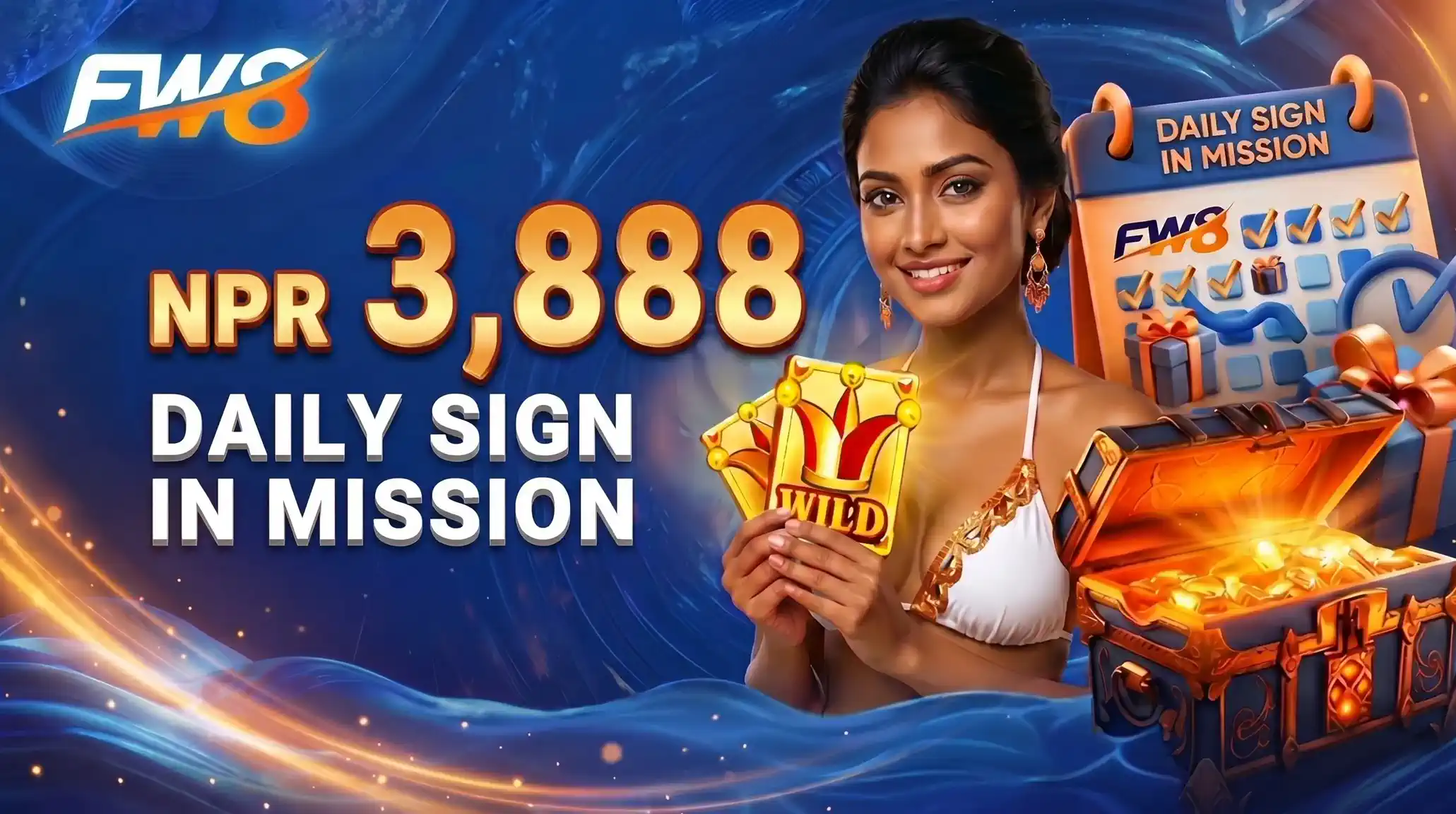FW8 NPR 3,888 Daily Sign-in Mission Bonus for Active Players