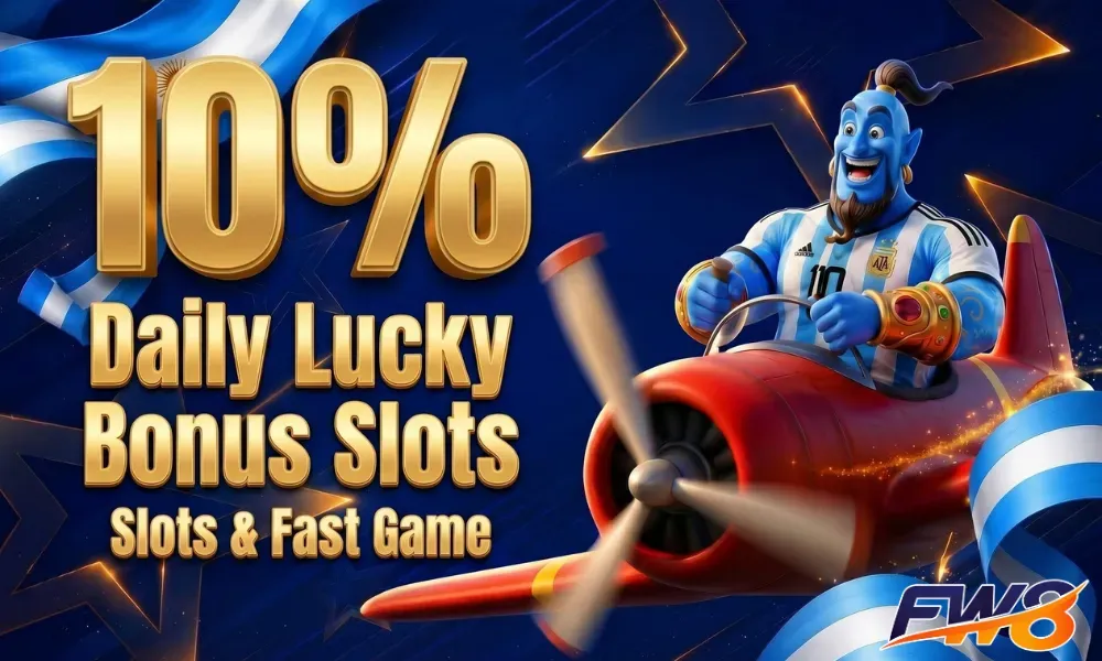 FW8 10% Daily Lucky Bonus for Slots and Fast Games