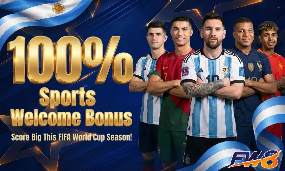 FW8 100% Sports Welcome Bonus for the FIFA World Cup 2026 Season in Nepal