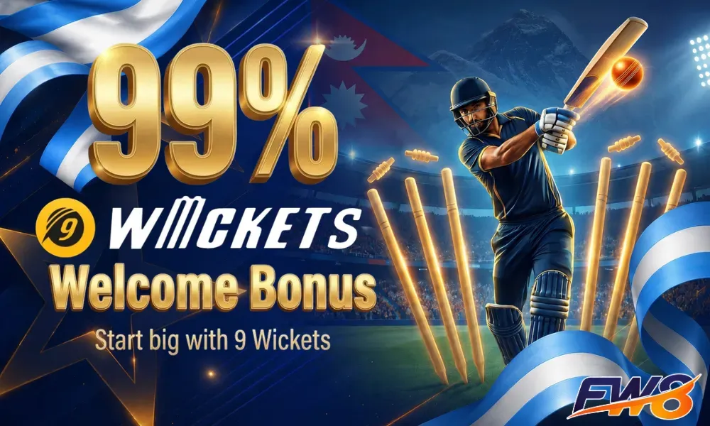 FW8 99% Wickets Cricket Welcome Bonus for Sports Bettors in Nepal