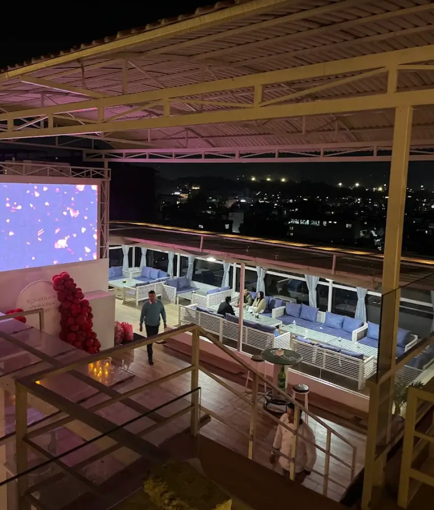 The Strand Battisputali Kathmandu rooftop bar live football World Cup