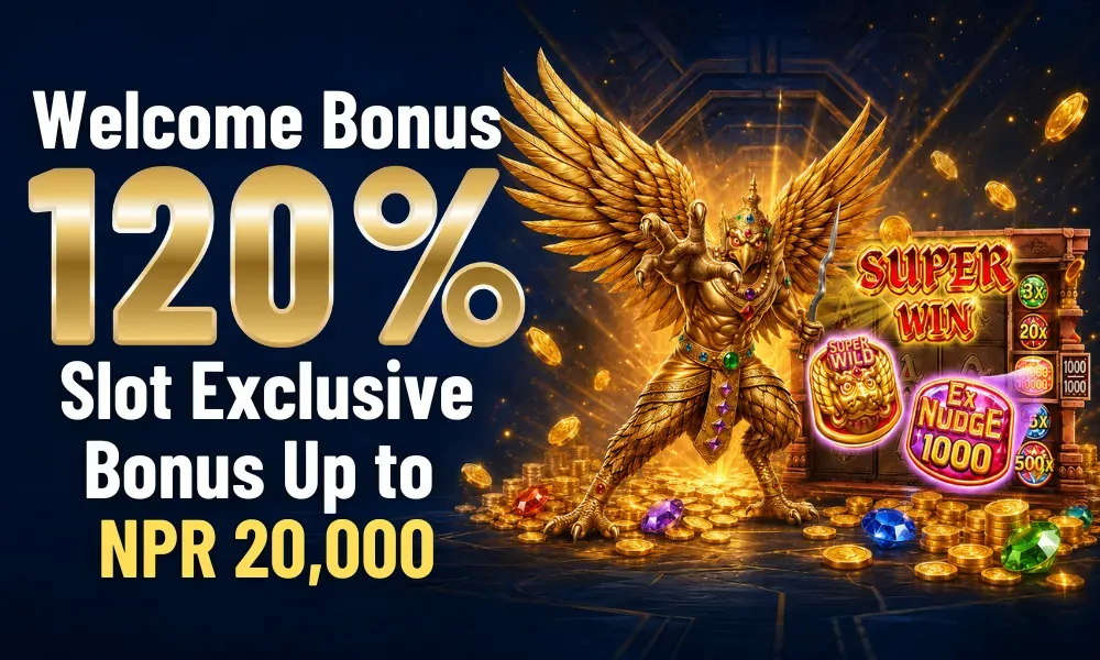 FW8 120% Slots Welcome Bonus up to NPR 20,000 for New Players